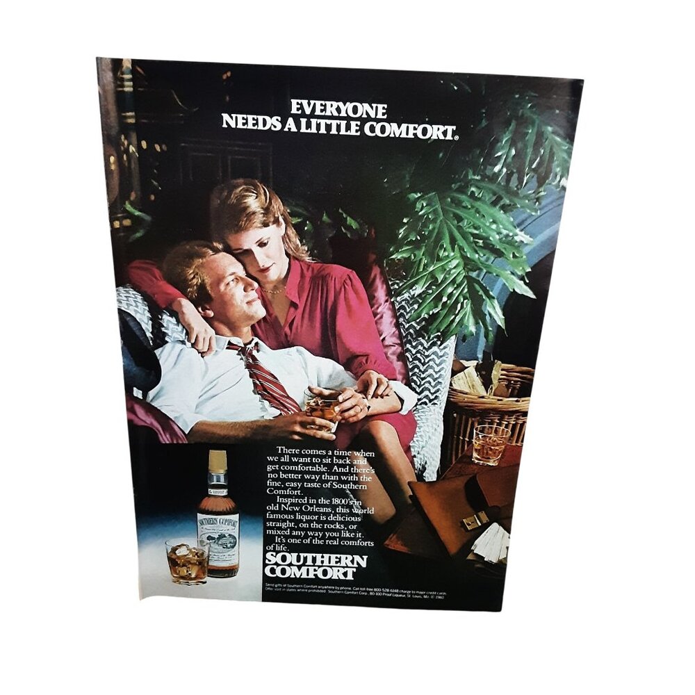 1981 Southern Comfort Liquor Ad – Vintage Whiskey Bar Decor – Old Magazine Print